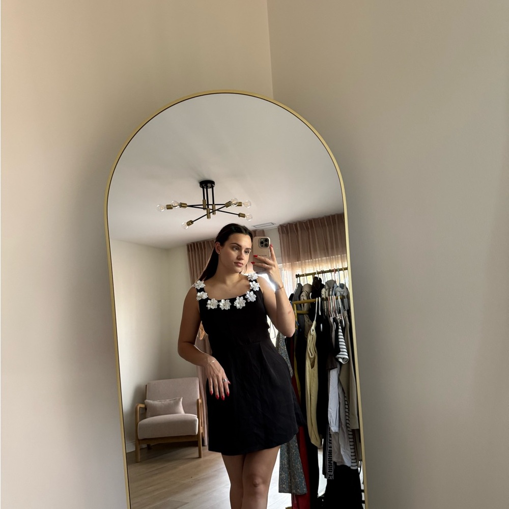 Elegant Black Floral Dress